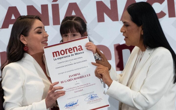 Jasmine Bugarín quedó detrás de Santana, pero será coordinadora de Morena en Nayarit Jasmine Bugarín quedó detrás de Santana, pero será coordinadora de Morena en Nayarit