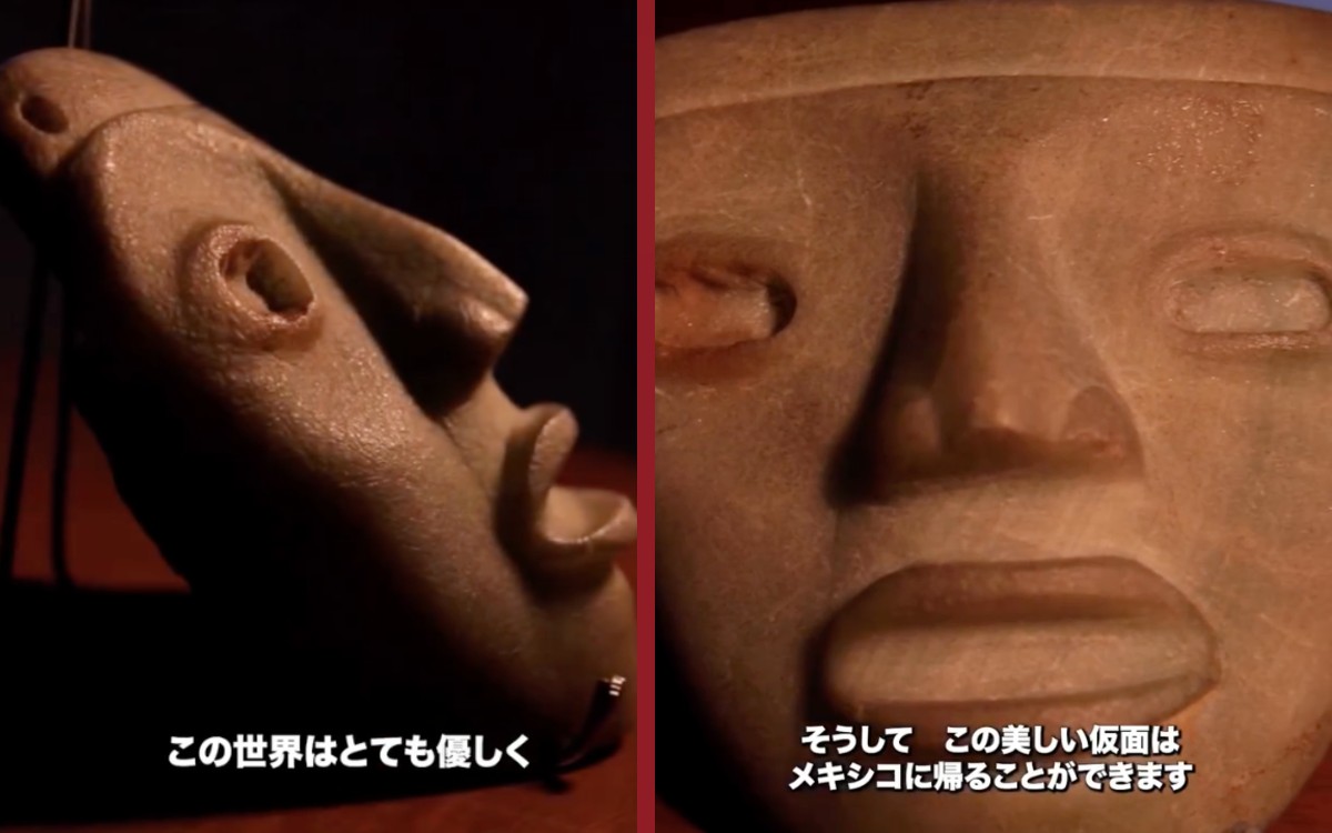 Coleccionista japonés entrega a México una máscara patrimonio cultural