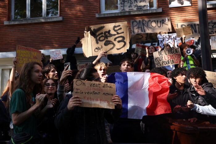 Protestas estudiantiles en Francia