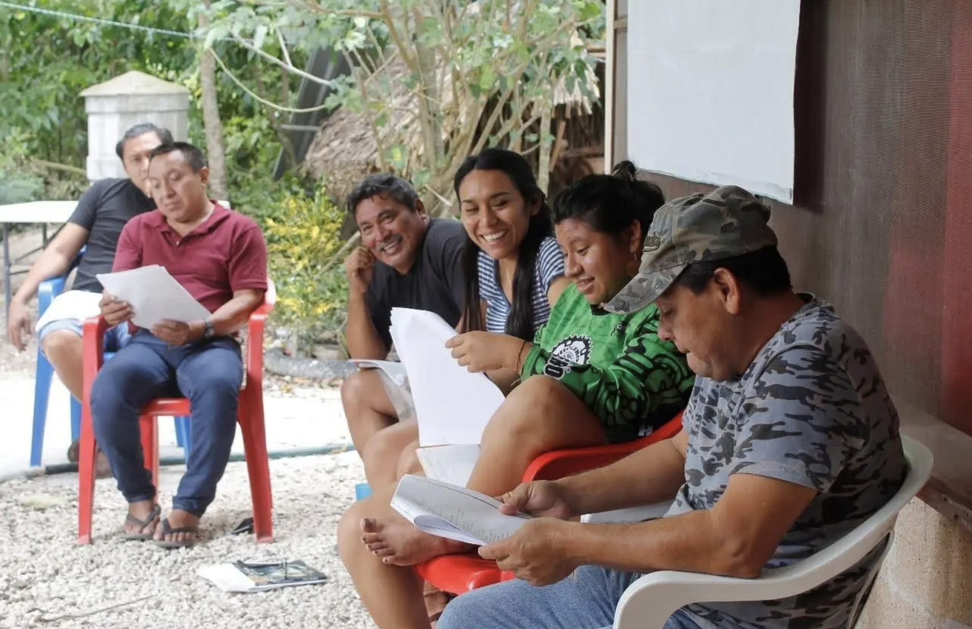 Taller de Formación Política Comunitaria de la Asamblea Múuch’ Xíinbal. Fotografía: Haizel de la Cruz.