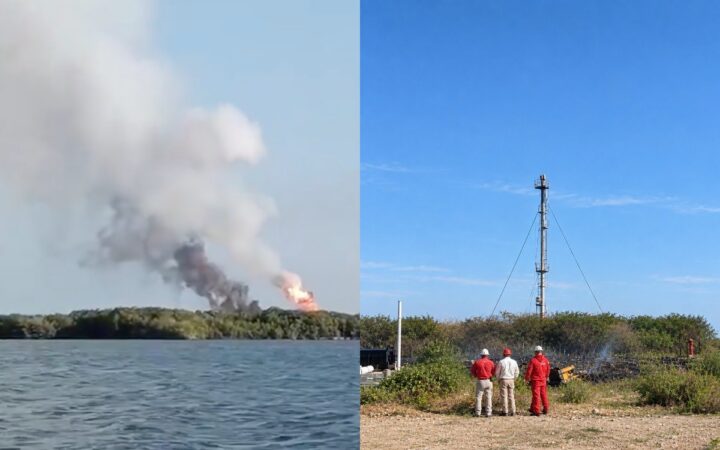 Reportan fuego en Dos Bocas; fue conato de incendio cerca de quemador: Pemex Reportan fuego en Dos Bocas; fue conato de incendio cerca de quemador: Pemex