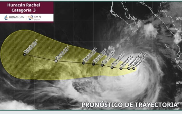 Se espera que el fenómeno ocasione lluvias intensas, de entre 15 y 150 milímetros, en Baja California Sur y Sinaloa, y precipitaciones muy fuertes, de entre 50 y 75 milímetros, en Nayarit y Jalisco.