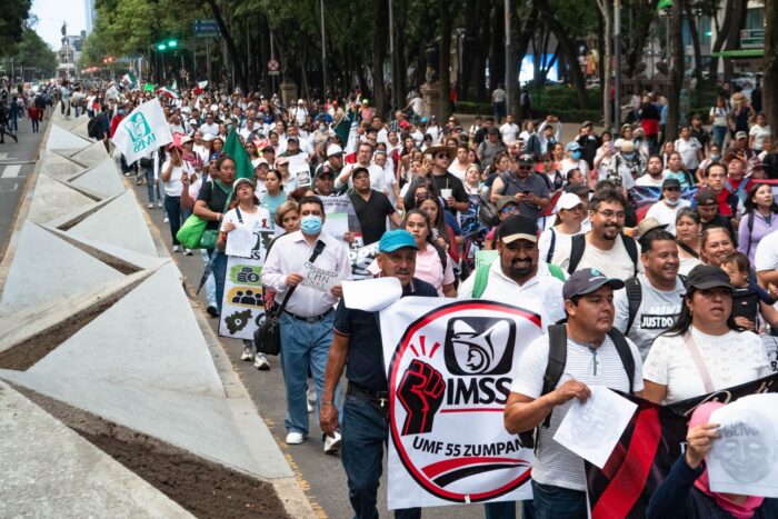 Entre las demandas de los trabajadores inconformes se encuentran un mayor incremento directo al salario tabular, abasto de insumos médicos, la destitución del secretario general del SNTSS, Rafael Olivos Hernández, y la realización de un Congreso Nacional Extraordinario.